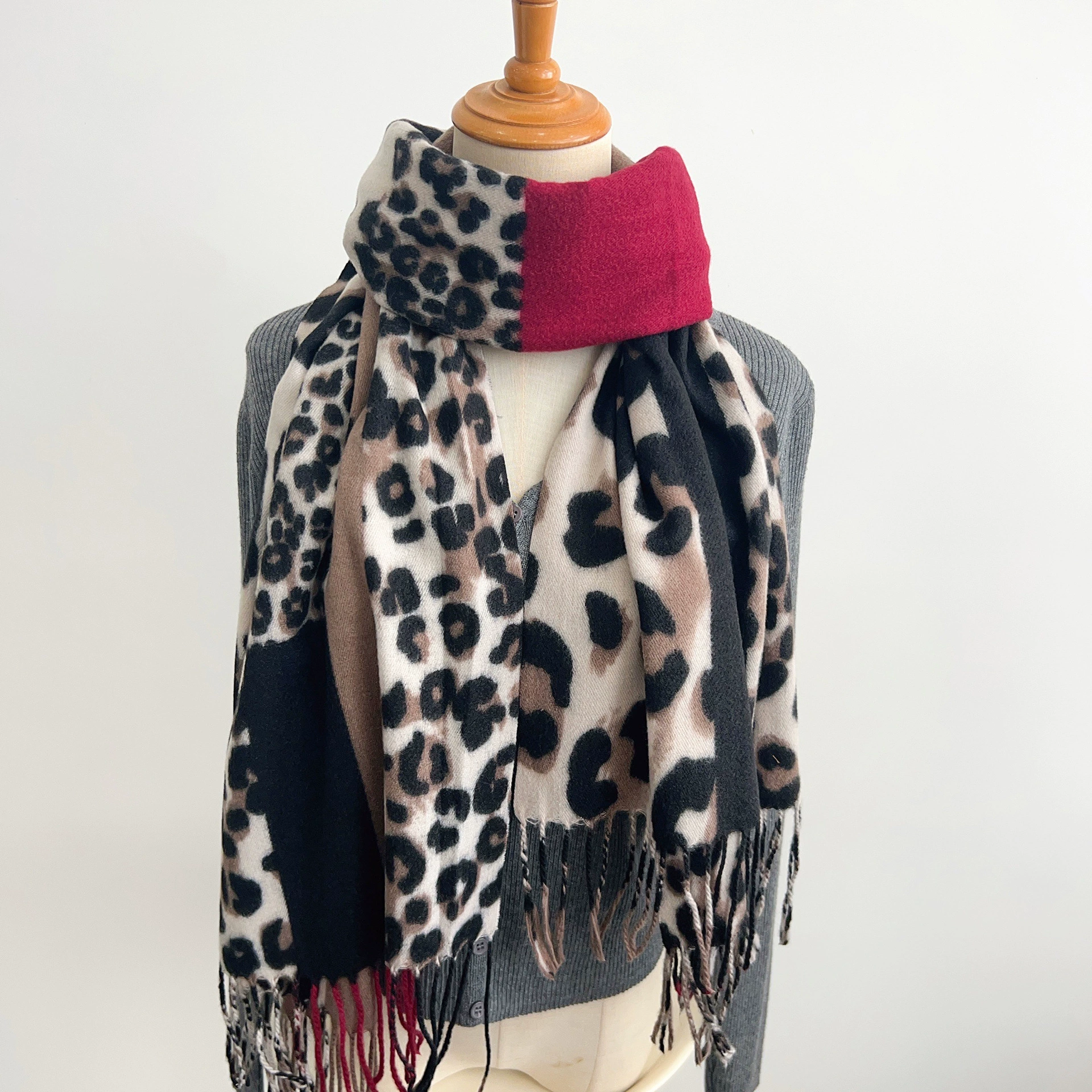 Leopard Print Winter Scarf view 7