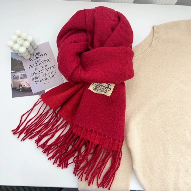 Solid Color Winter Scarf view 7