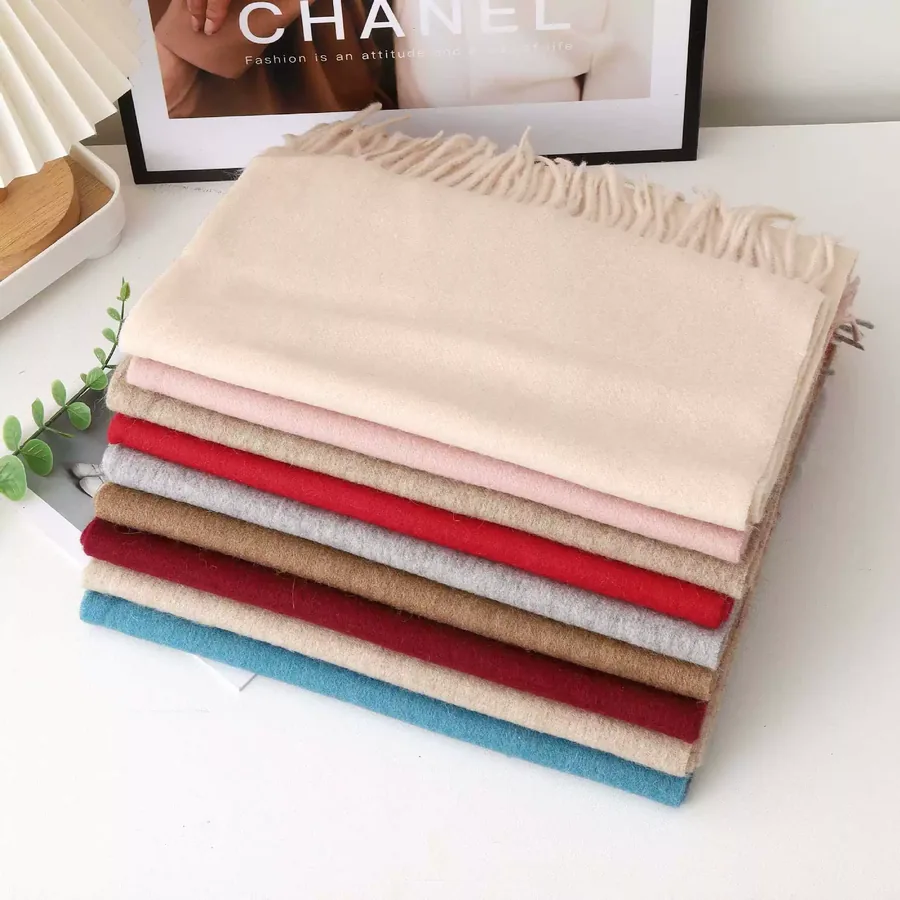 Solid Fringe Scarf