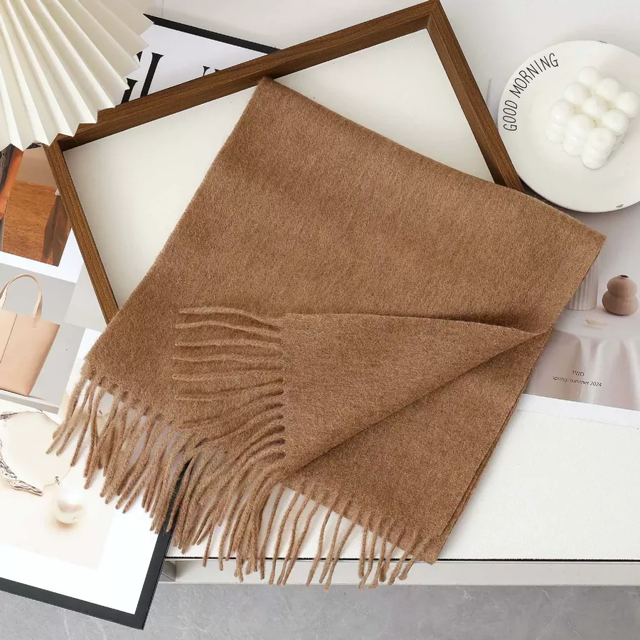 Solid Fringe Scarf view 2