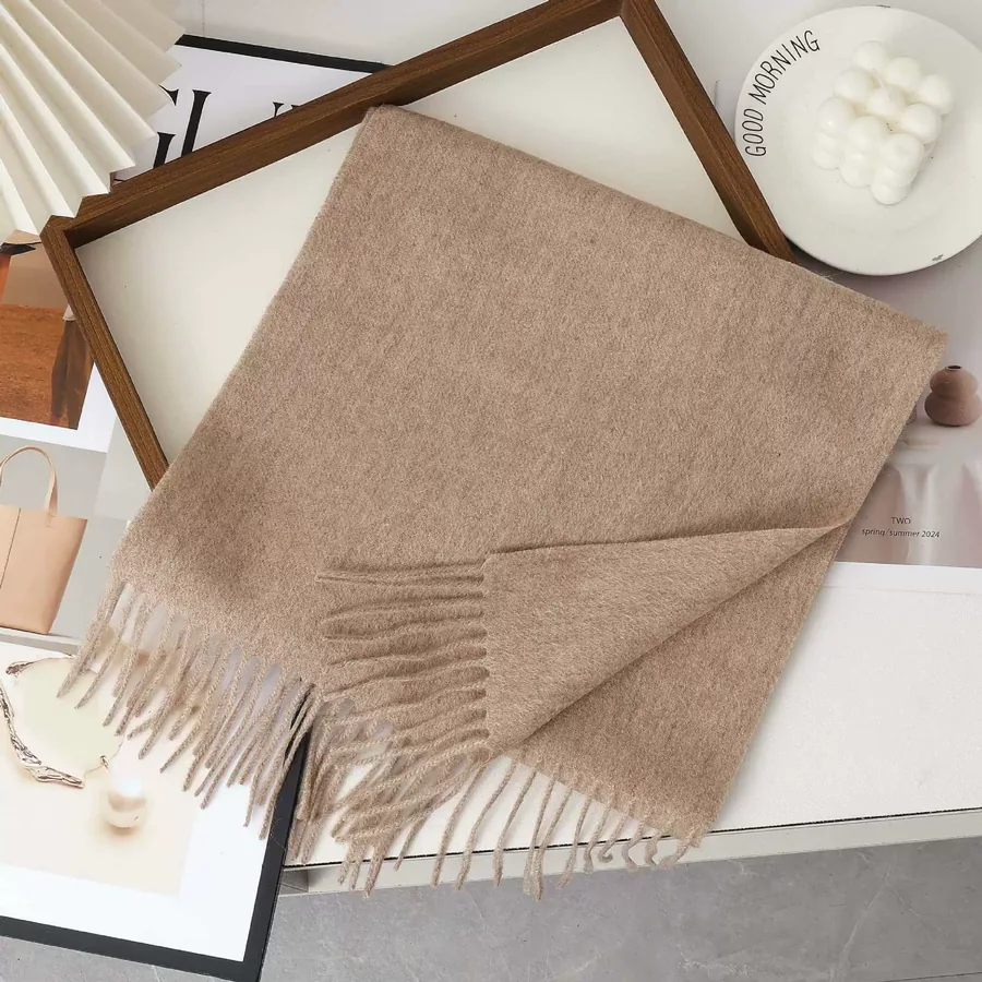 Solid Fringe Scarf view 6