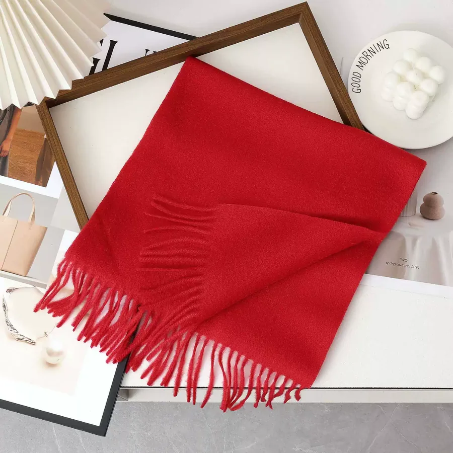 Solid Fringe Scarf view 8