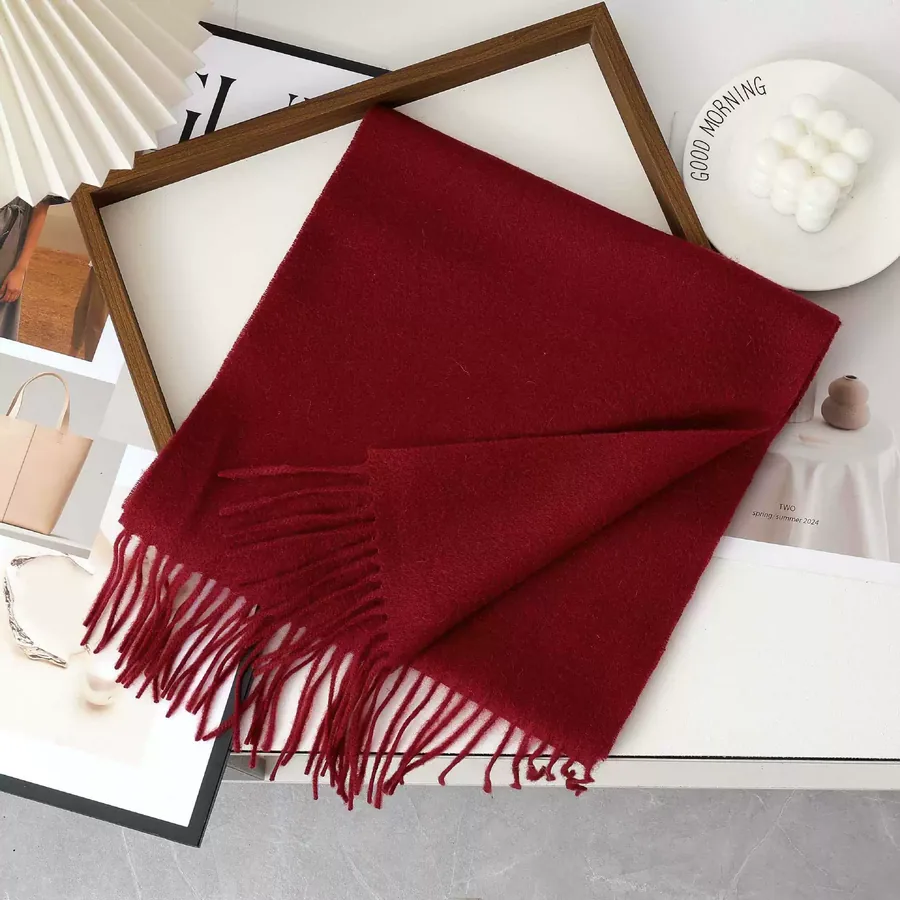 Solid Fringe Scarf view 9