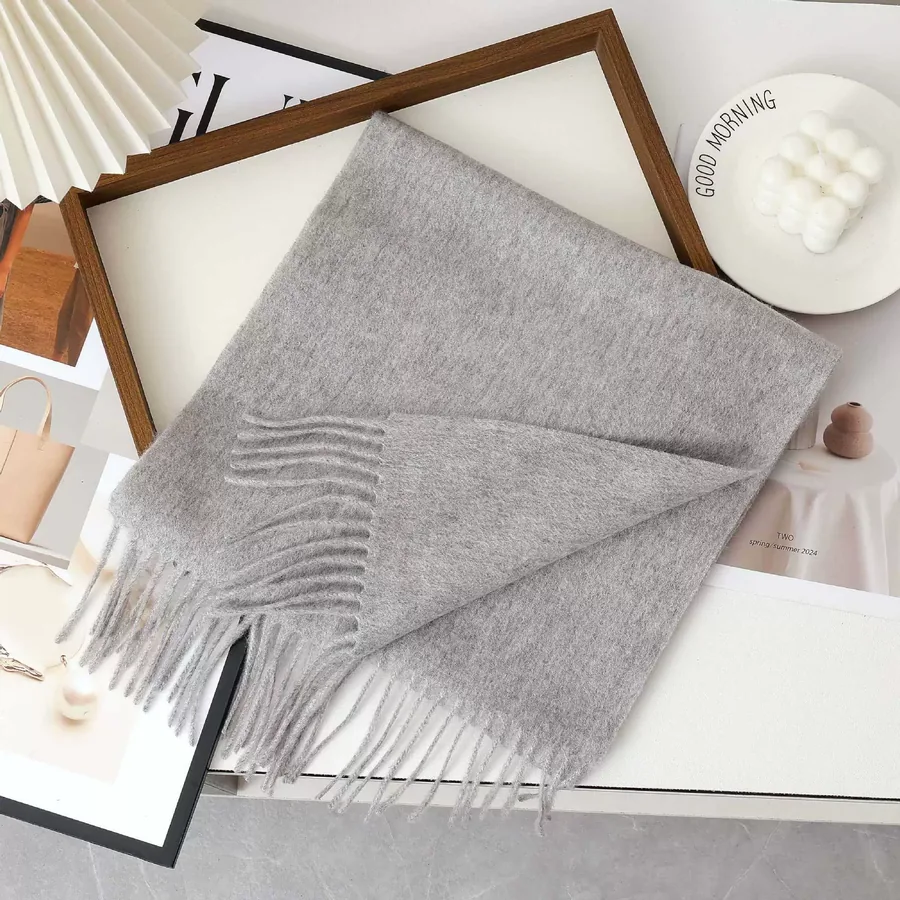 Solid Fringe Scarf view 10
