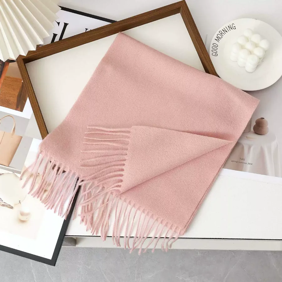 Solid Fringe Scarf view 11