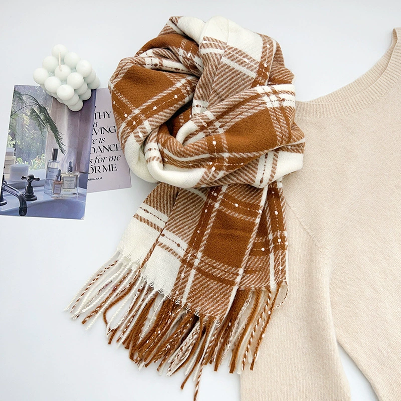 Plaid Winter Scarf view 6