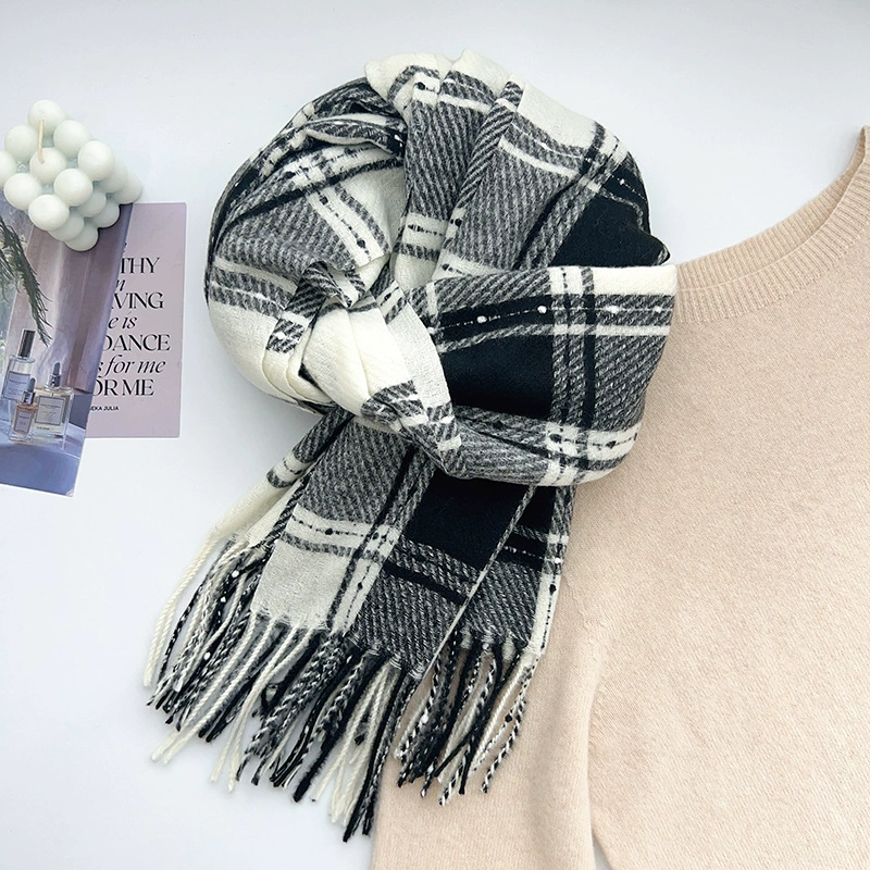 Plaid Winter Scarf view 7