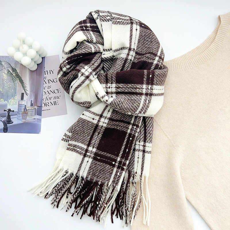 Plaid Winter Scarf view 10