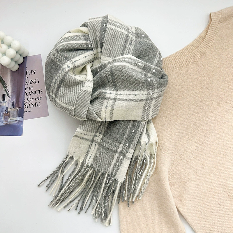Plaid Winter Scarf view 11