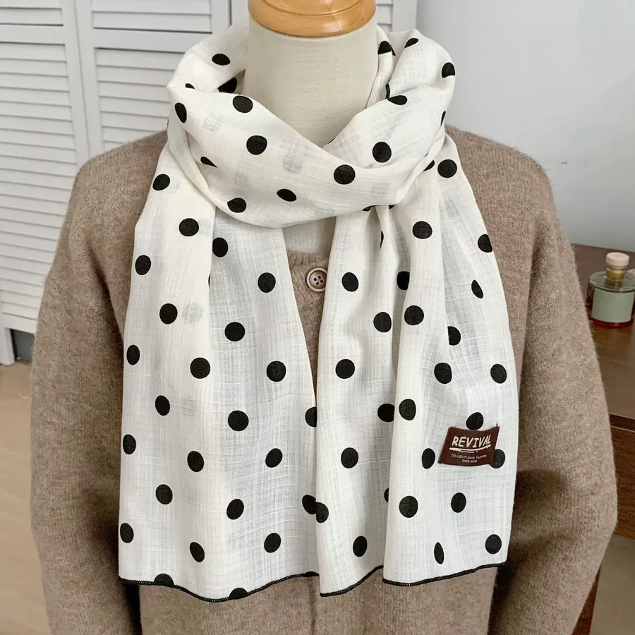 Cotton Linen Long Scarf view 3