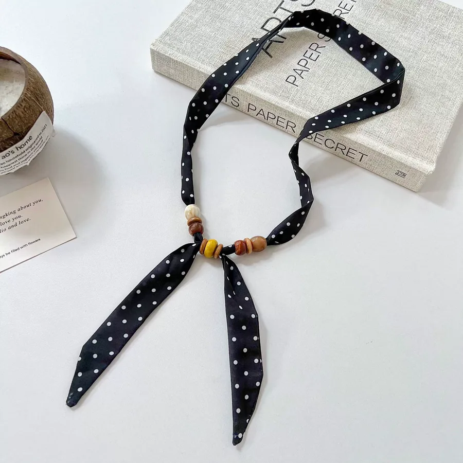 Beaded Paisley Silk Twilly view 8