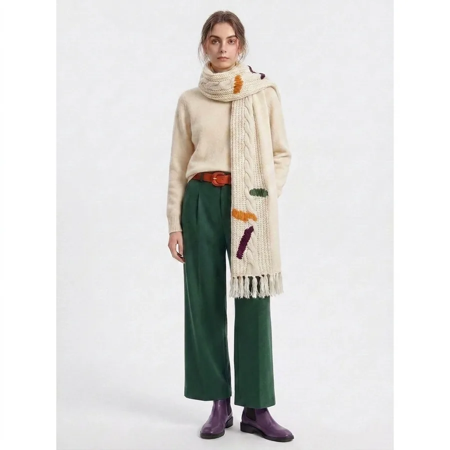 Jacquard Knit Scarf