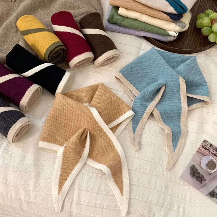 Knit Triangle Scarf