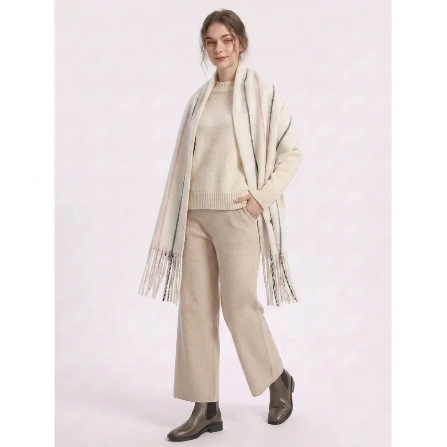 Solid Fringe Scarf view 2