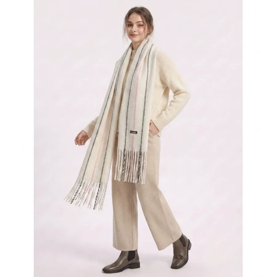 Solid Fringe Scarf view 3
