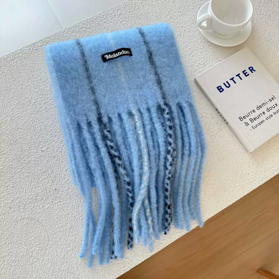 Solid Fringe Scarf view 9