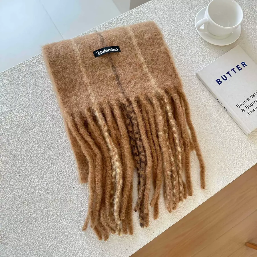 Solid Fringe Scarf view 11