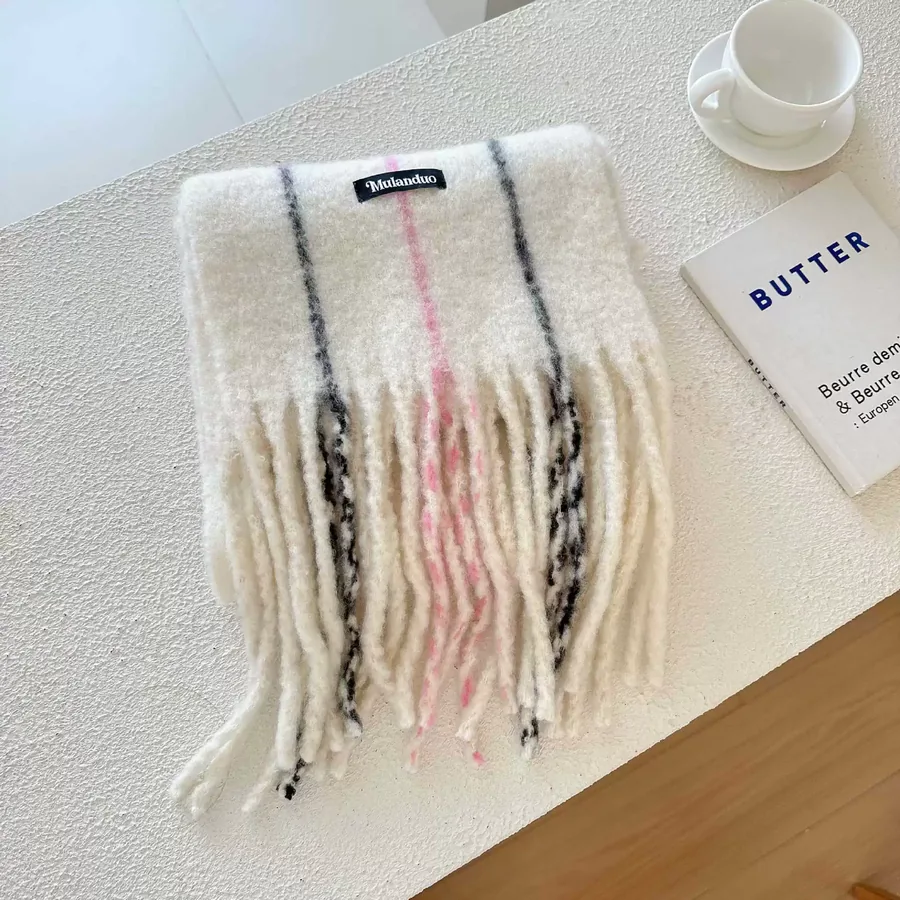 Solid Fringe Scarf view 12