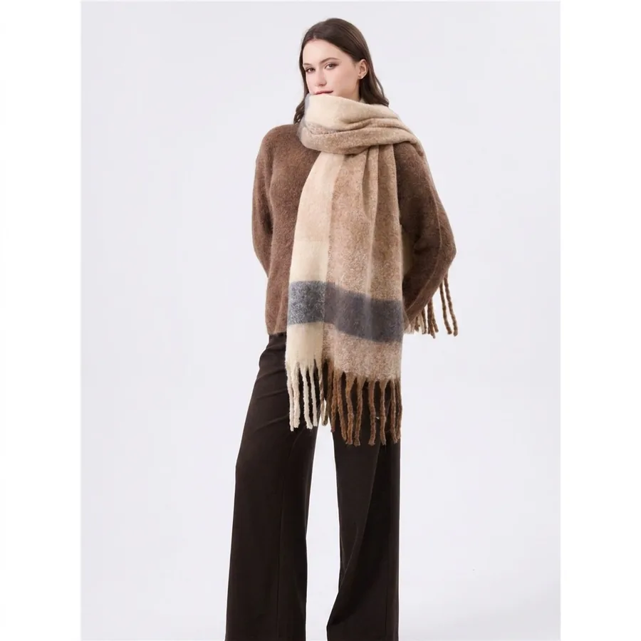 Yarn-Dyed Fringe Scarf