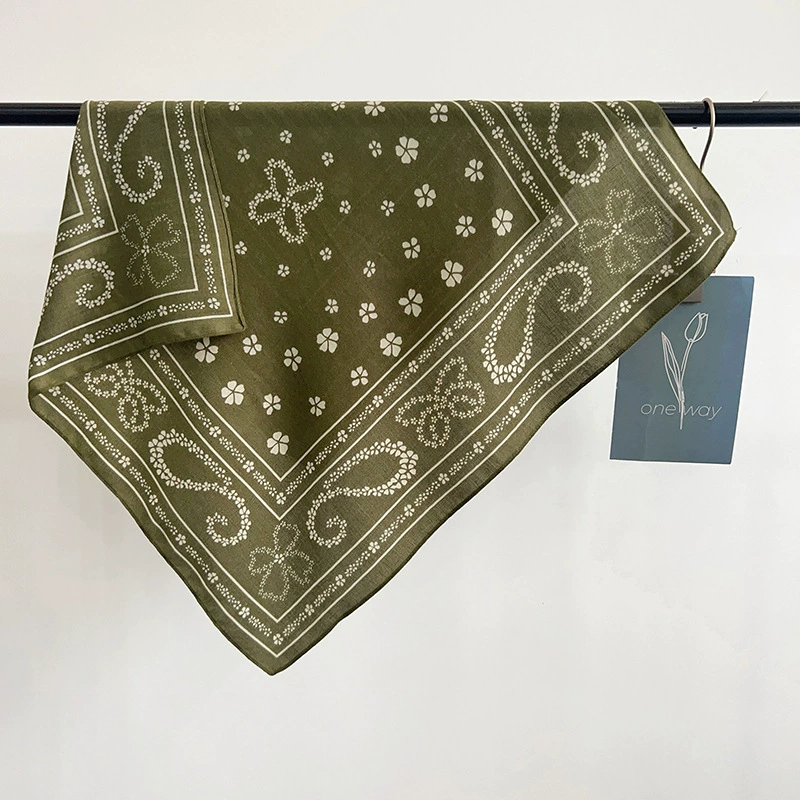 Black Paisley Small Square Scarf view 3