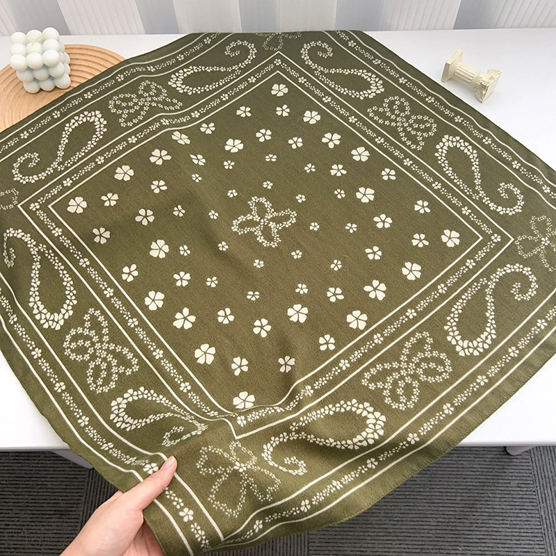 Black Paisley Small Square Scarf view 8