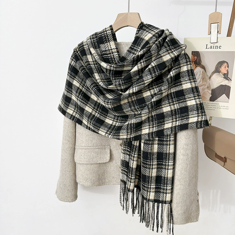 Plaid Faux Cashmere Scarf view 2