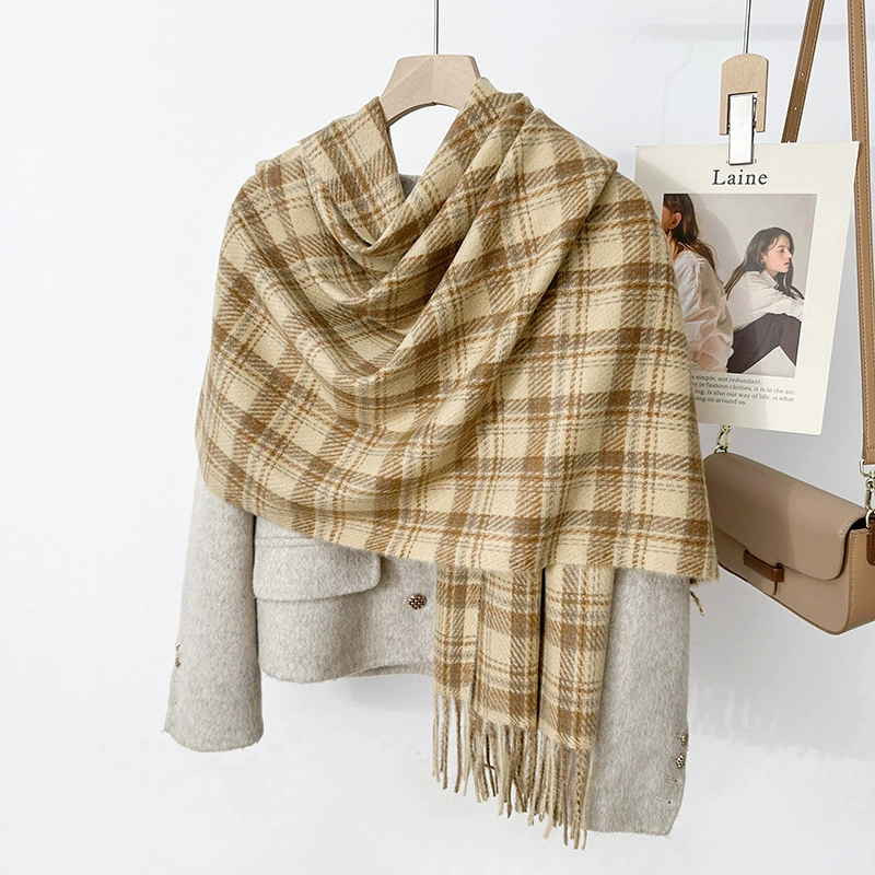 Plaid Faux Cashmere Scarf view 3