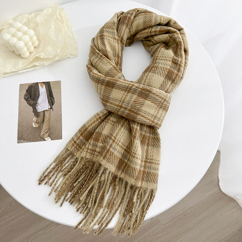 Plaid Faux Cashmere Scarf view 6