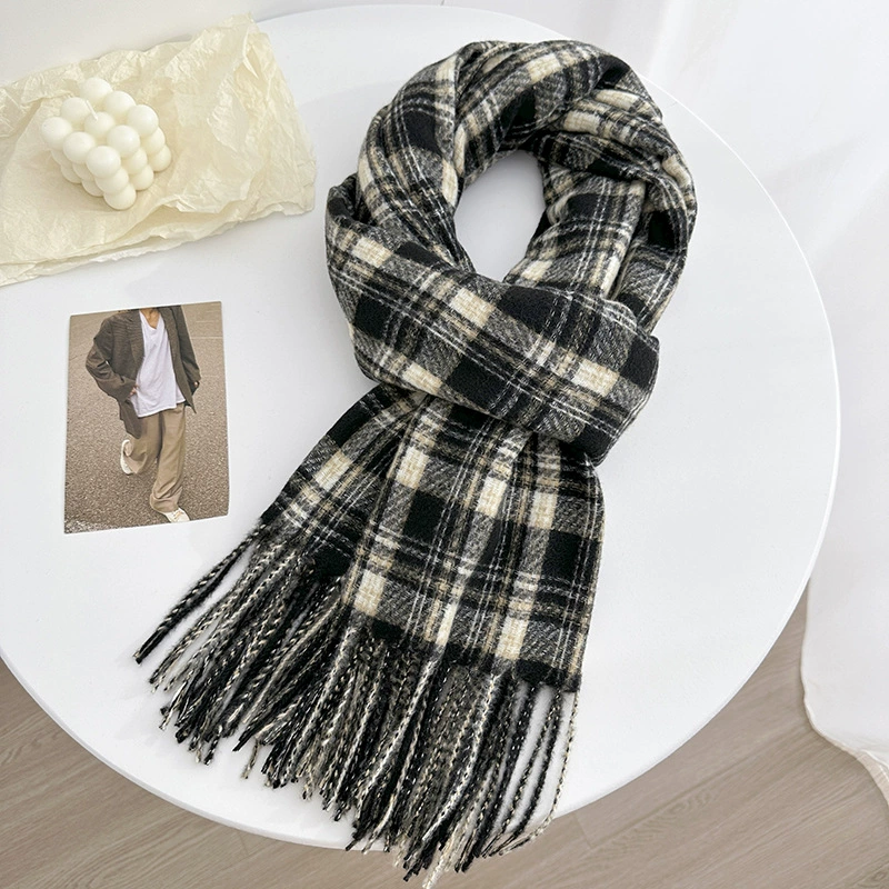 Plaid Faux Cashmere Scarf view 7