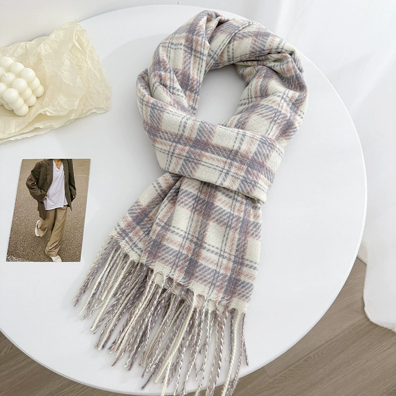 Plaid Faux Cashmere Scarf view 9