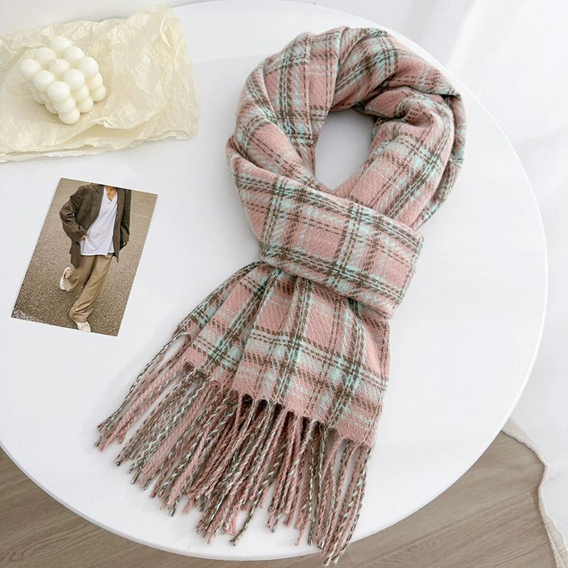 Plaid Faux Cashmere Scarf view 10