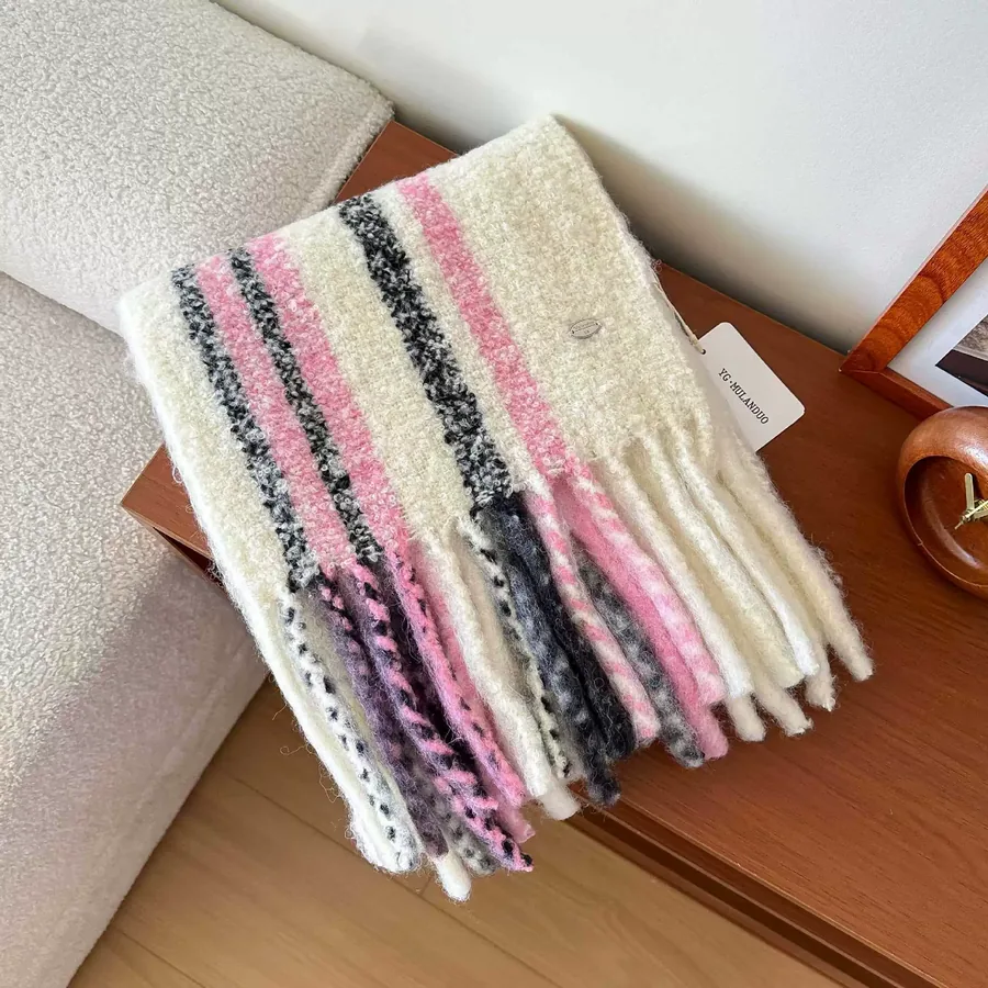 Wool Blend Fringe Scarf view 10