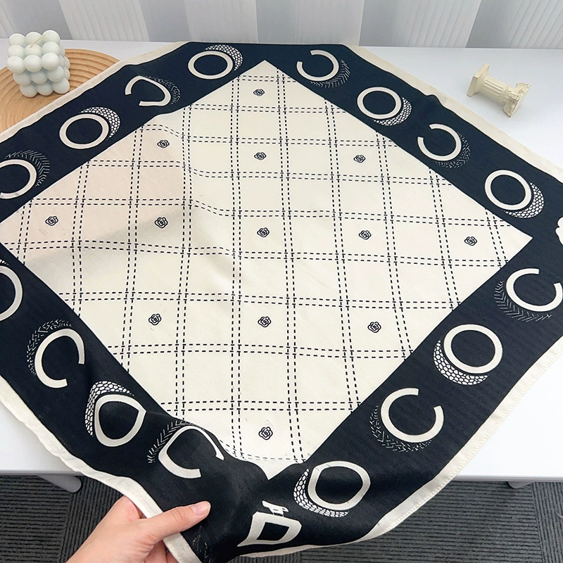 Chanel Style Letter Small Square Scarf
