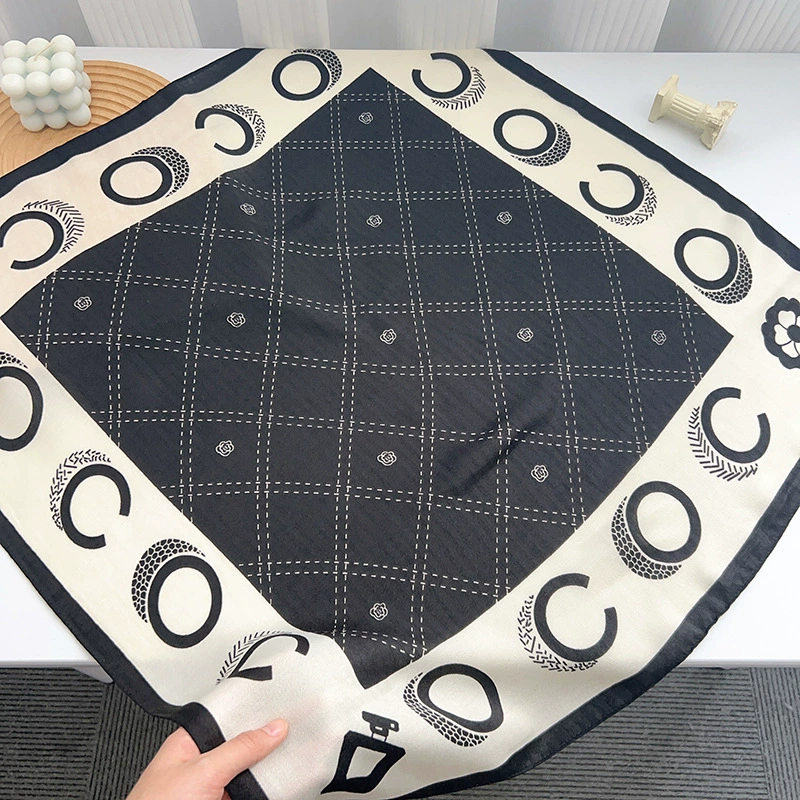Chanel Style Letter Small Square Scarf view 2