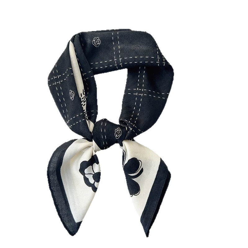 Chanel Style Letter Small Square Scarf view 5