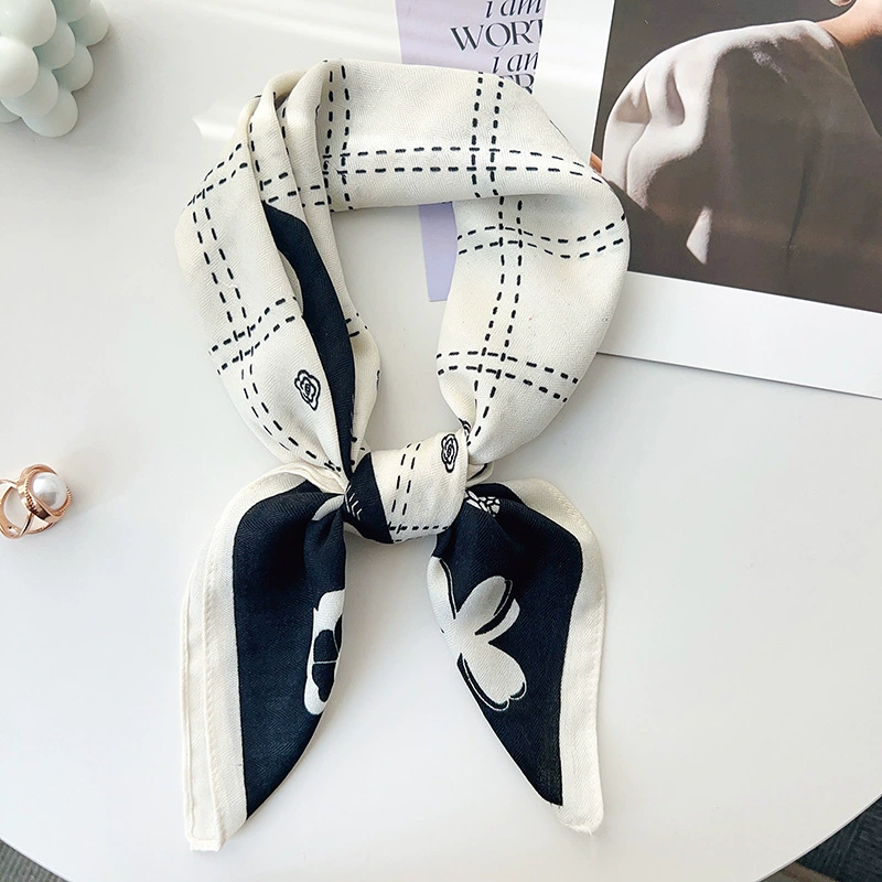 Chanel Style Letter Small Square Scarf view 8