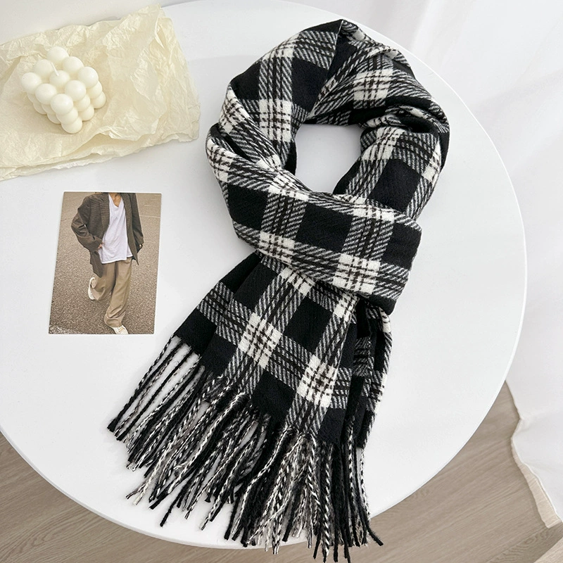 Plaid Fringe Scarf view 6