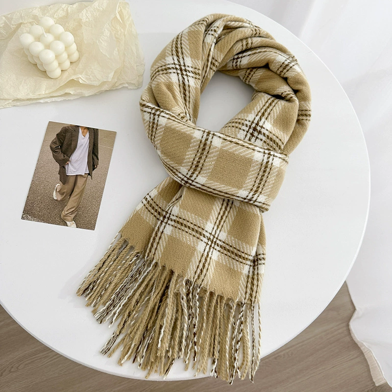 Plaid Fringe Scarf view 7