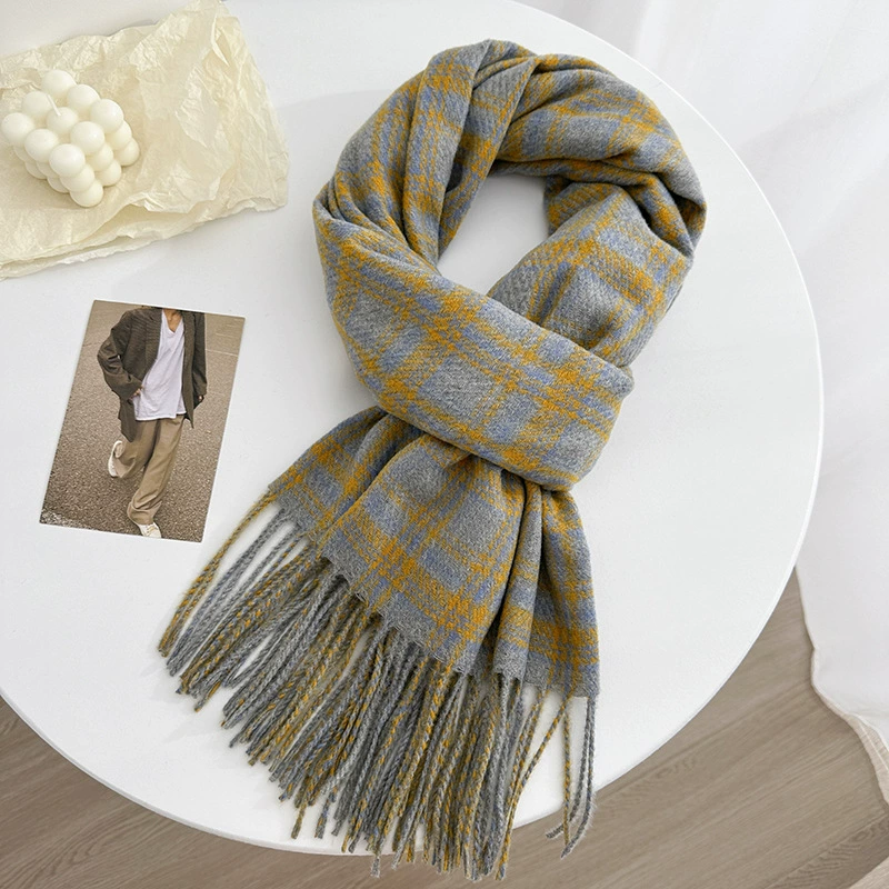 Plaid Fringe Scarf view 8