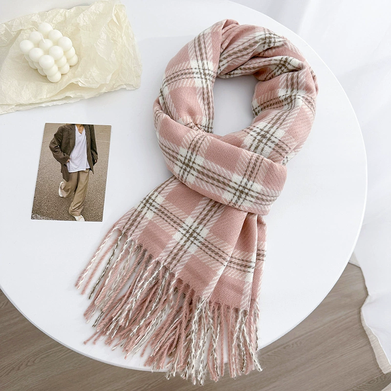 Plaid Fringe Scarf view 9