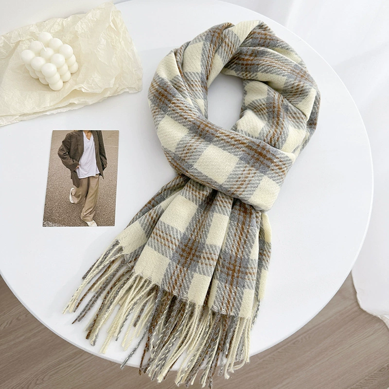 Plaid Fringe Scarf view 10