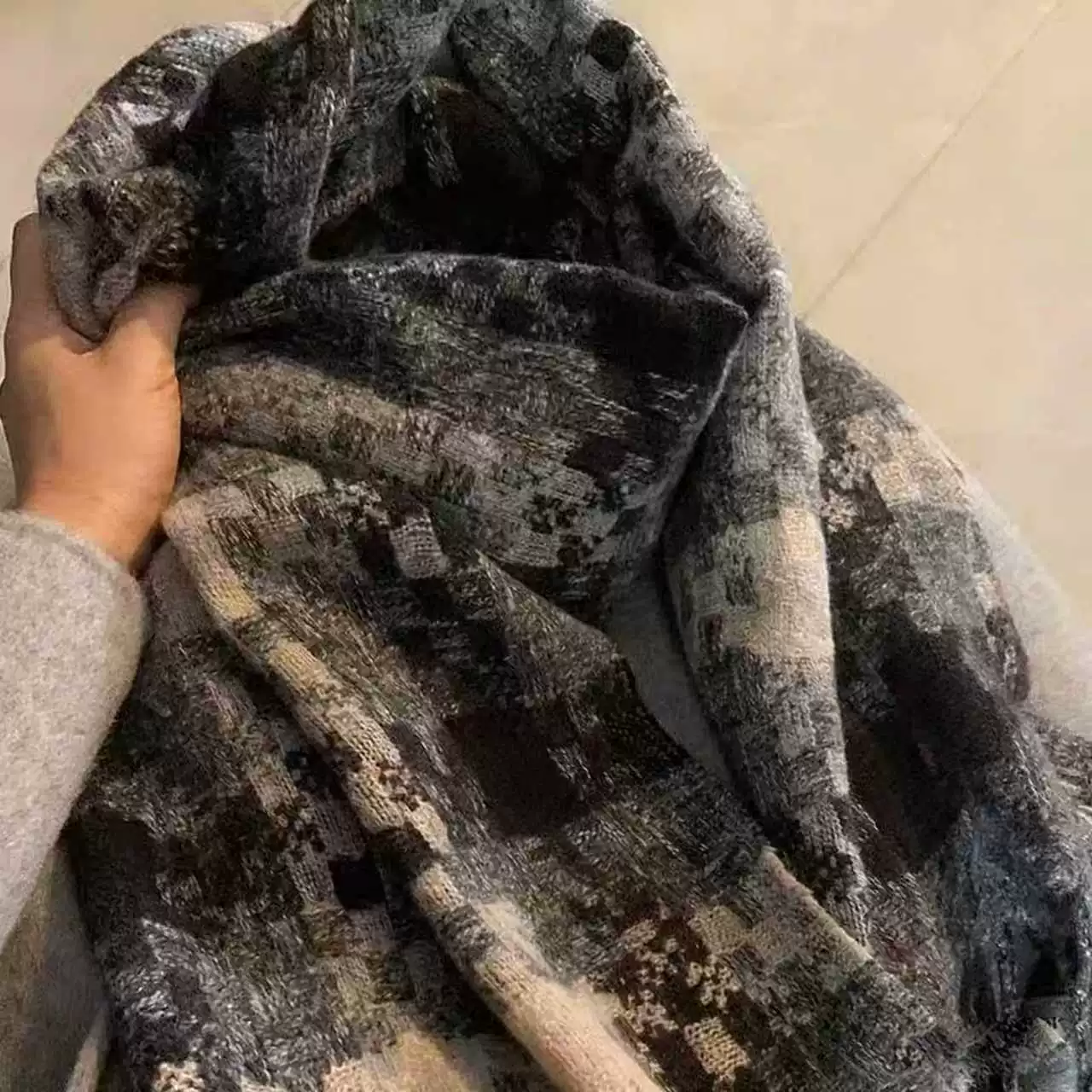 Plaid Winter Scarf view 3