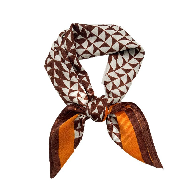 Red Black Letter Small Square Scarf view 5