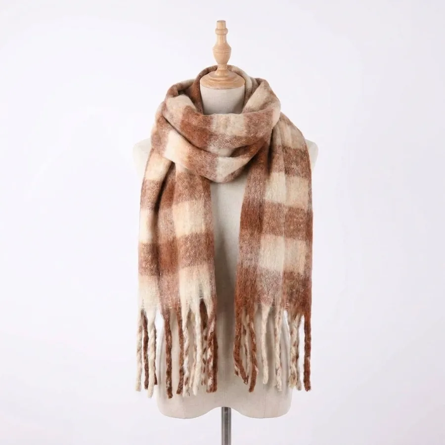 Yarn-Dyed Plaid Scarf view 6