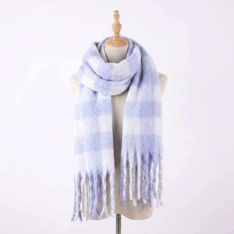 Yarn-Dyed Plaid Scarf view 7