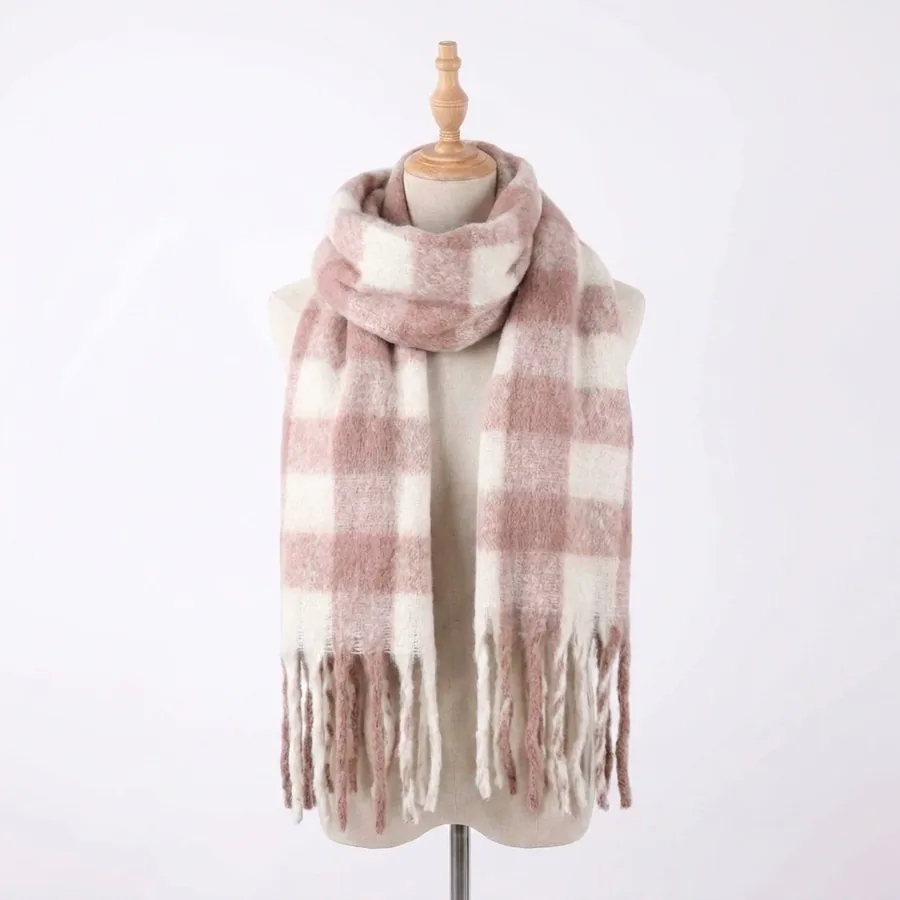 Yarn-Dyed Plaid Scarf view 12