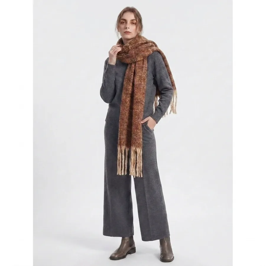 Solid Fringe Scarf