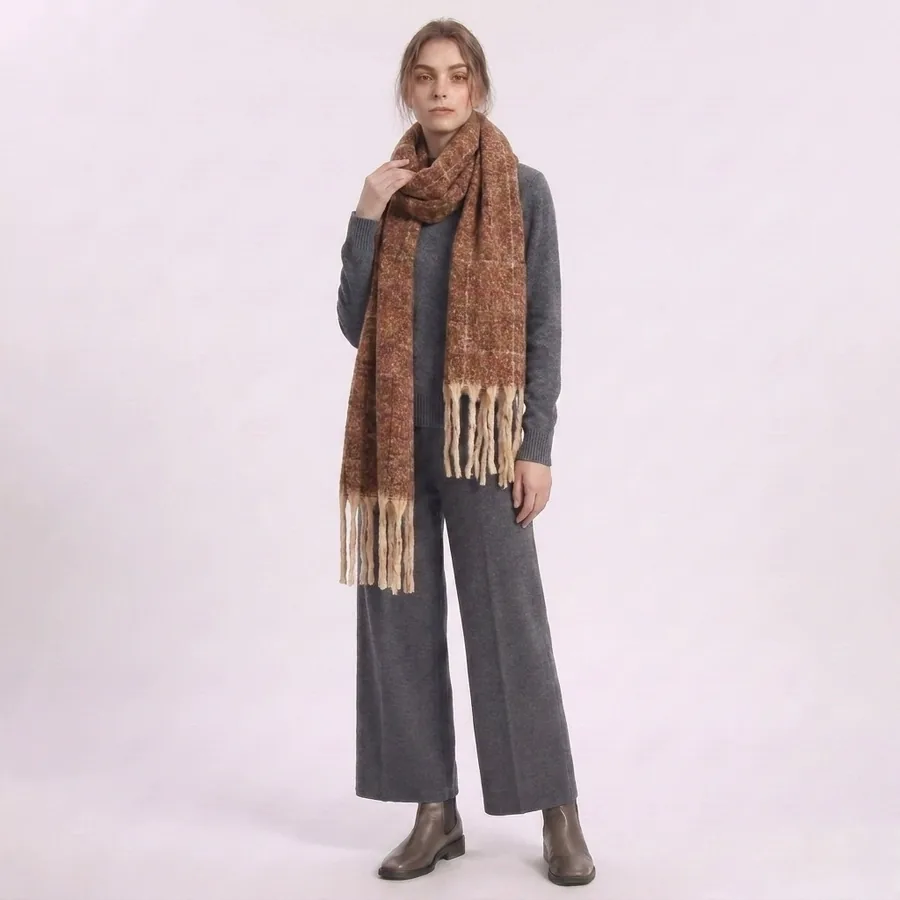Solid Fringe Scarf view 3