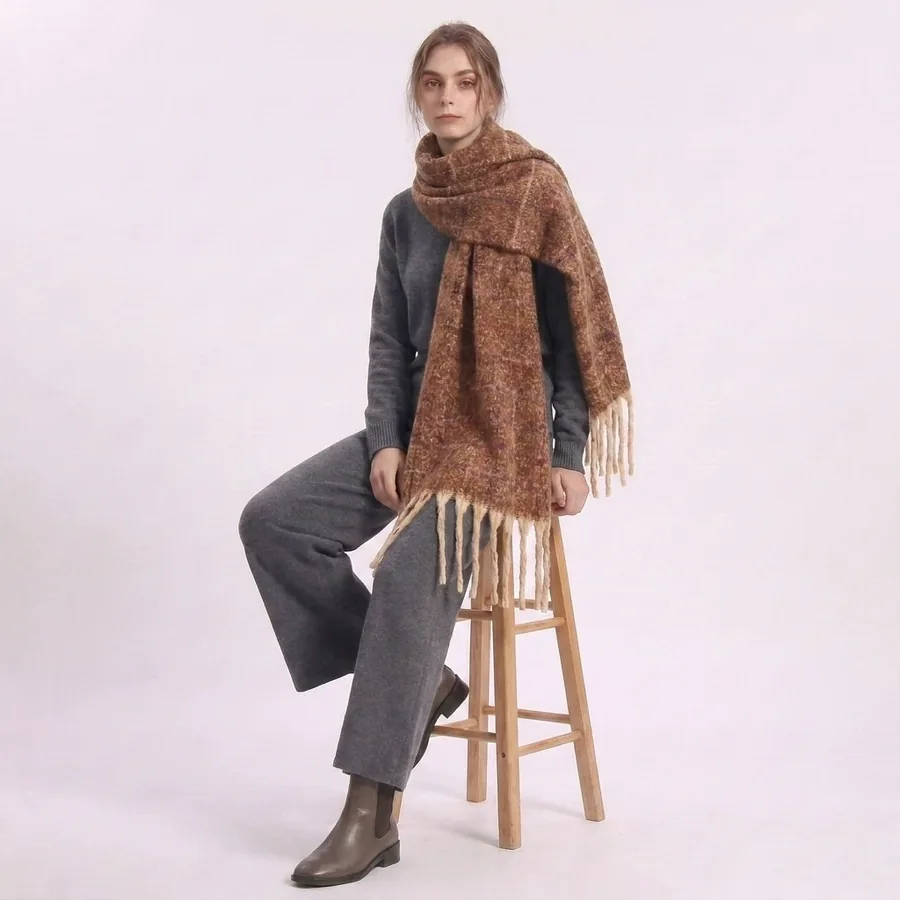 Solid Fringe Scarf view 4