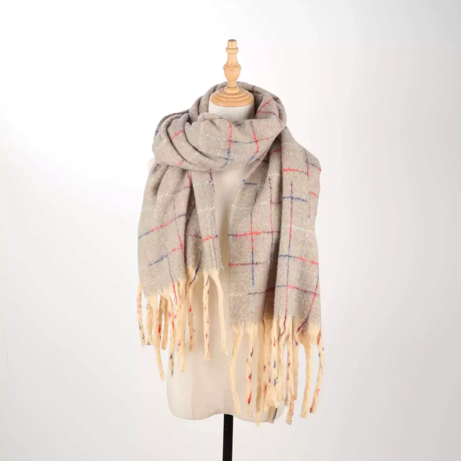 Solid Fringe Scarf view 12